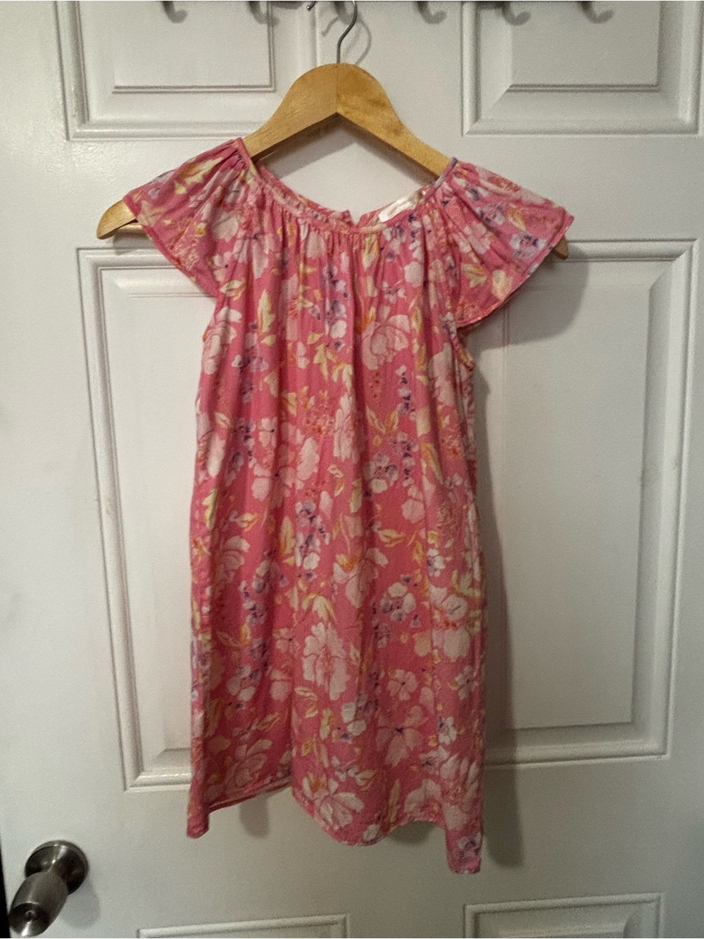 LoveShackFancy 7/8 y girl’s dress ruffle summer preppy girly pink floral resort